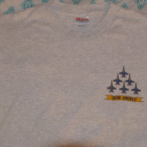 Vintage "Blue Angels" Military Jet Fighter Plane Tee Shirt Men's SZ Medium - Picture 2 of 3